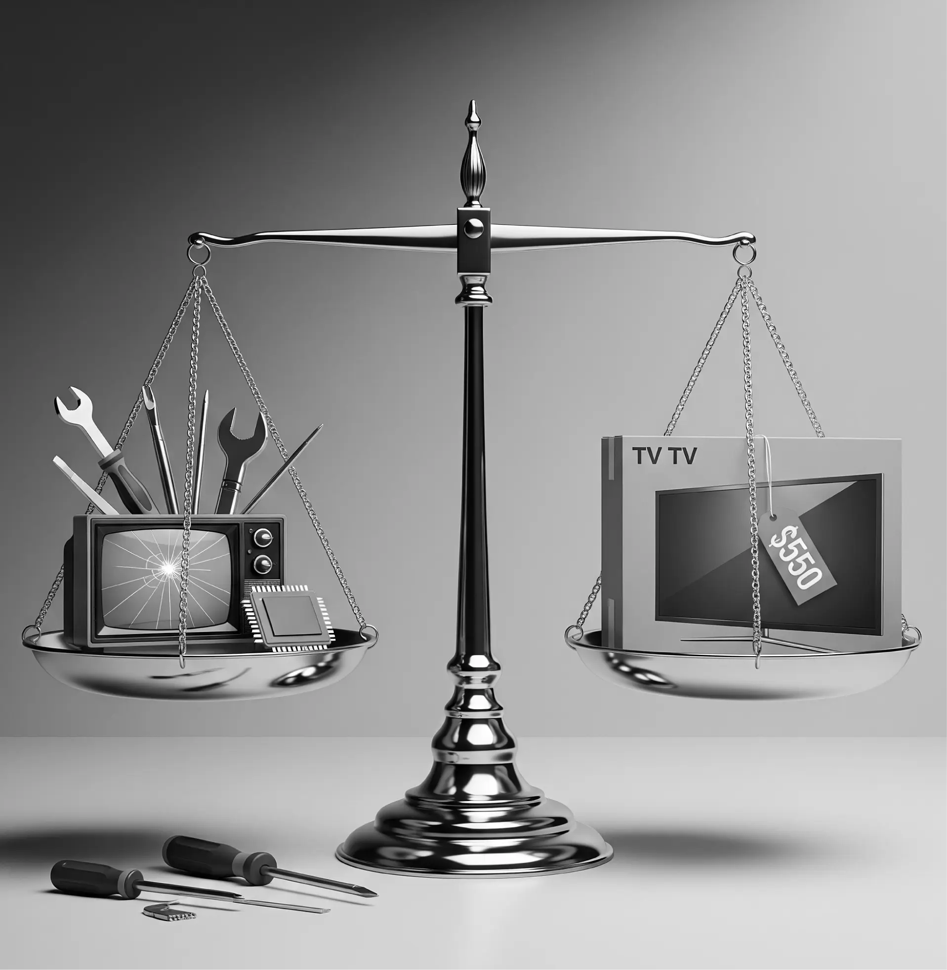 Comprar o reparar televisor